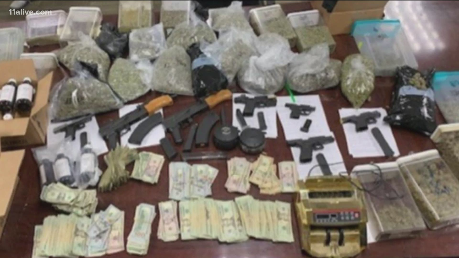 Atlanta Drug Bust Uncovers Pounds Pints Of Drugs Modified Weapons And 